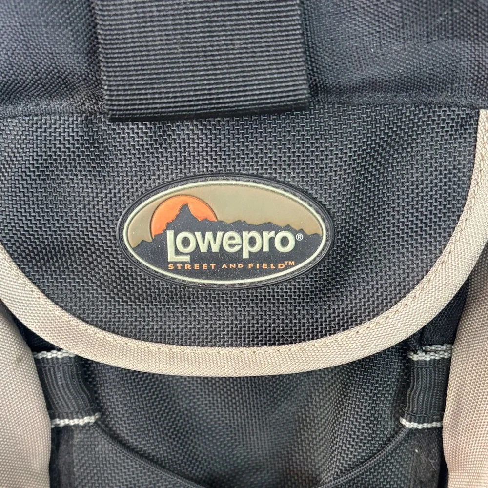 Lowepro Black and Tan Camera Backpack